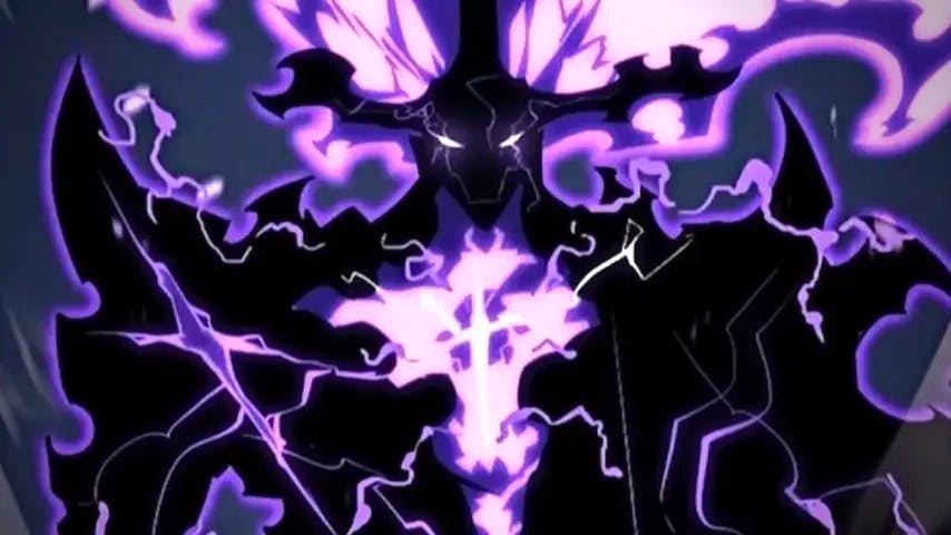 Image of a Shadow Monarchs Solder from the Solo Leveling Manhwa